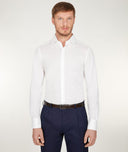White Cotton Piquet Shirt