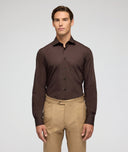 Brown formal cotton shirt