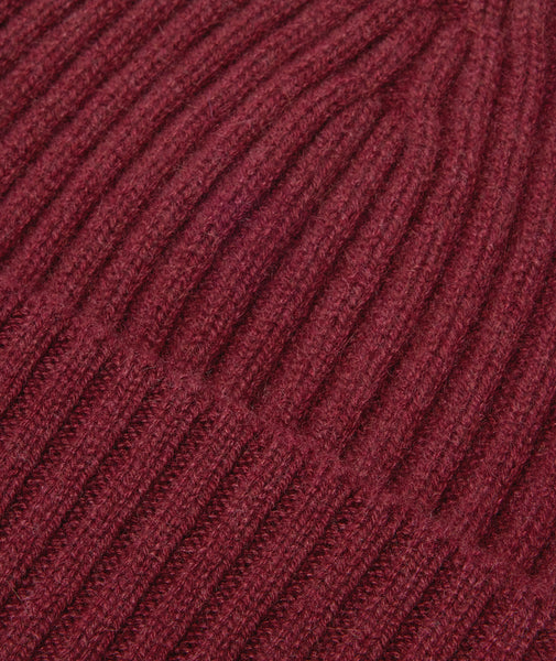 Gorro en cachemira burdeos