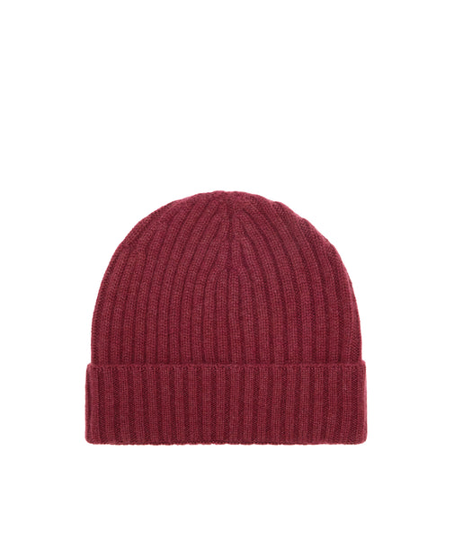 Gorro en cachemira burdeos