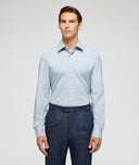 Camicia Flanella Tinta Unita Azzura