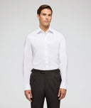 White in Cotton Oxford Men's Tailored Shirt for Ultimate Style