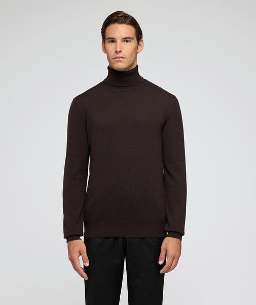 Sweater in brown cashmere