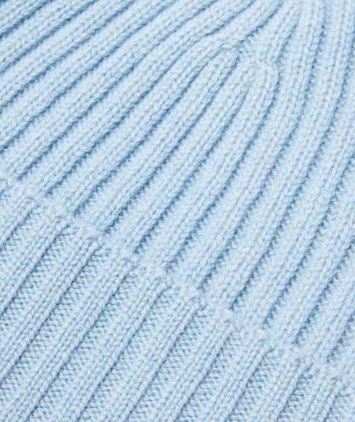 Gorro en cachemira azul claro
