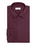 Chemise de cérémonie en coton bordeaux
