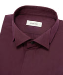 Chemise de cérémonie en coton bordeaux