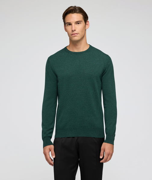 Sweater in green cashmere