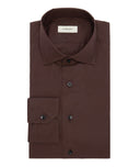 Chemise de cérémonie en coton marron