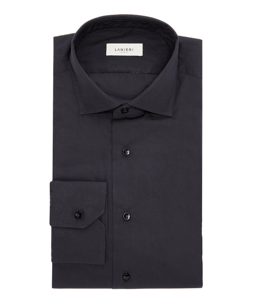 Camisa de ceremonia en algodón negro