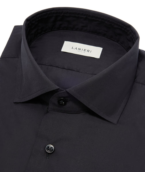 Camisa de ceremonia en algodón negro
