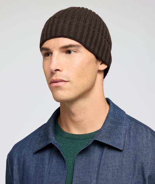 Berretto in cashmere marrone