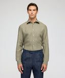 Verde Oliva Lino Made In Italy Shirt