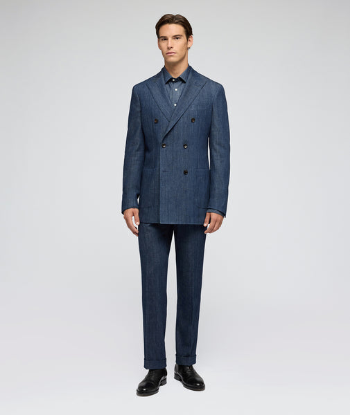 Medium blue denim suit