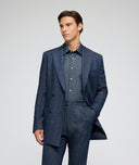 Medium blue denim suit