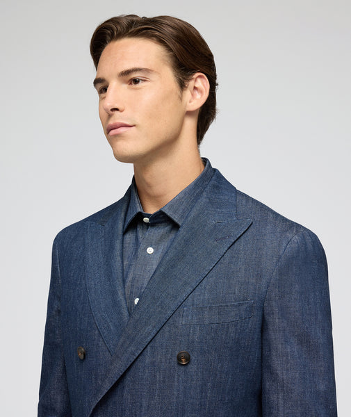Medium blue denim suit