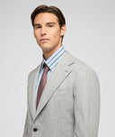 Light grey mélange wool flannel suit