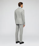 Traje en franela de lana gris claro mélange