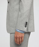 Traje en franela de lana gris claro mélange