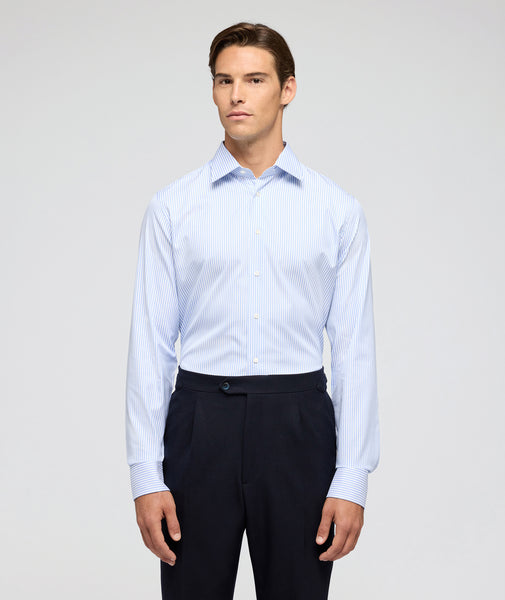Camisa a rayas azules clares Pinpoint