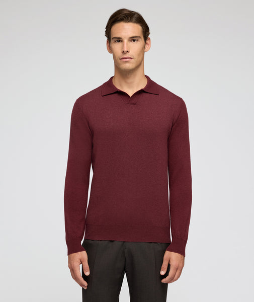 Sweater in burgundy cashmere