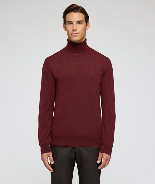 Sweater in burgundy cashmere