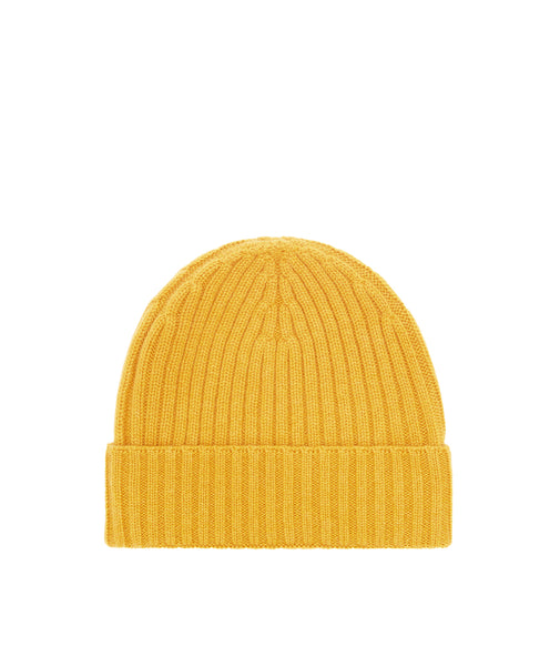 Gorro en cachemira ocre