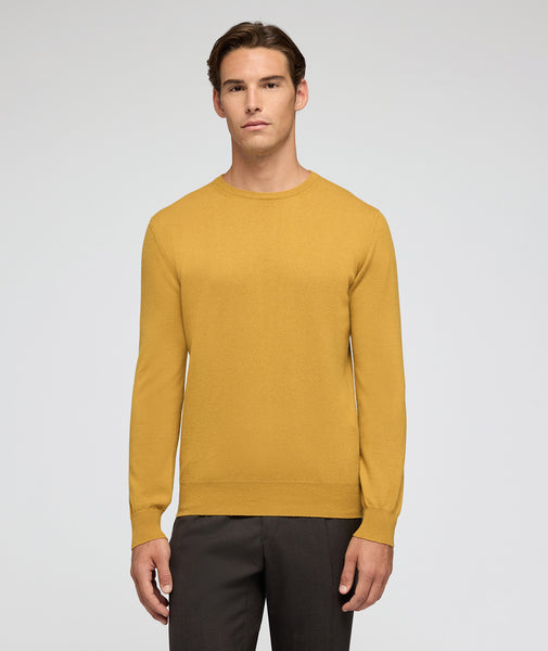 Sweater in ochre cashmere