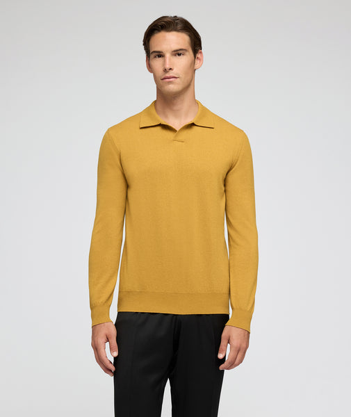 Sweater in ochre cashmere