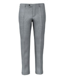 Trousers in light blue Prince of Wales wool