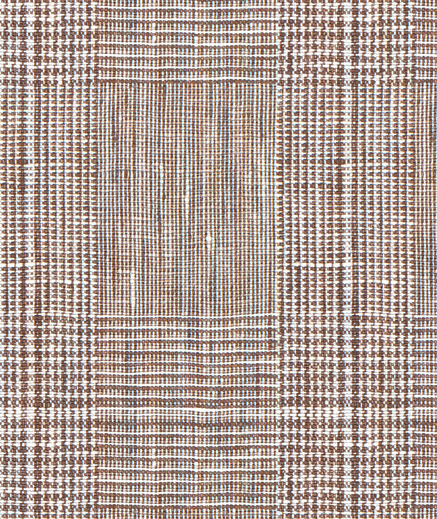 principe di Galles marrone e bianco in lino